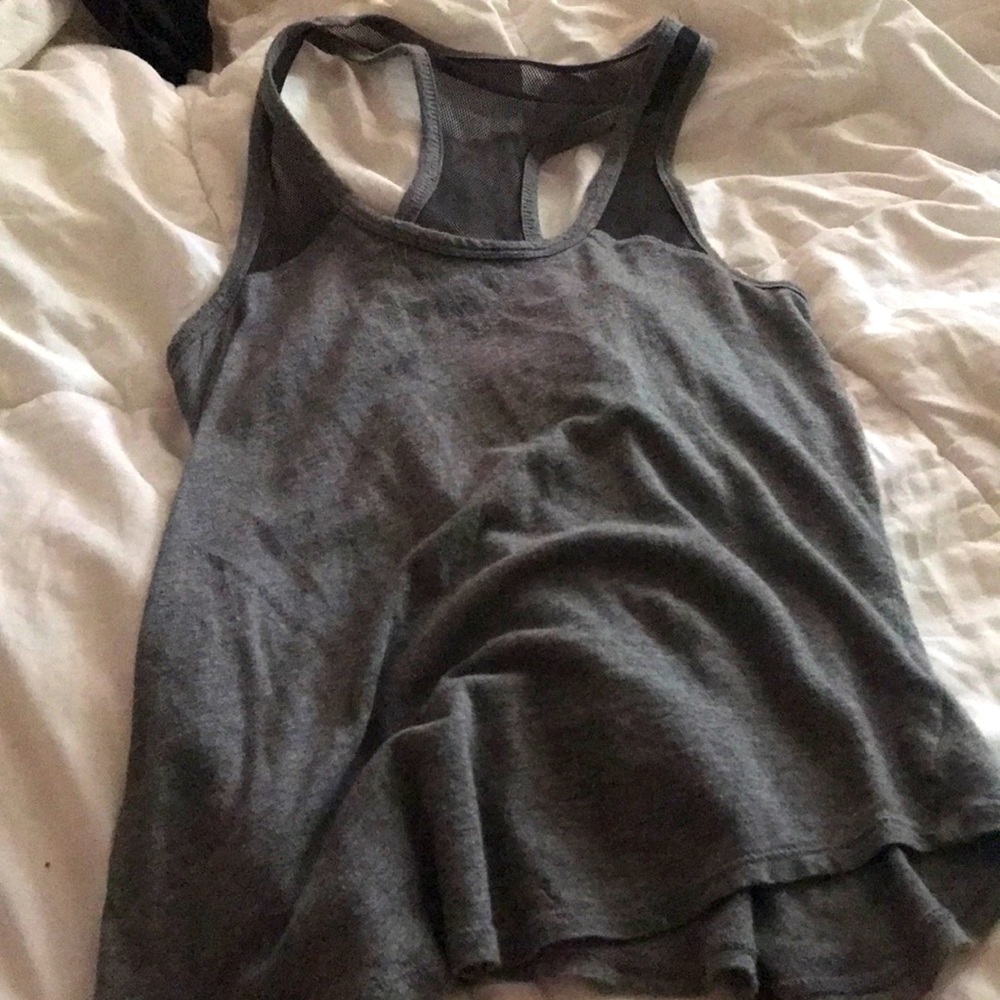 White mom running tank top